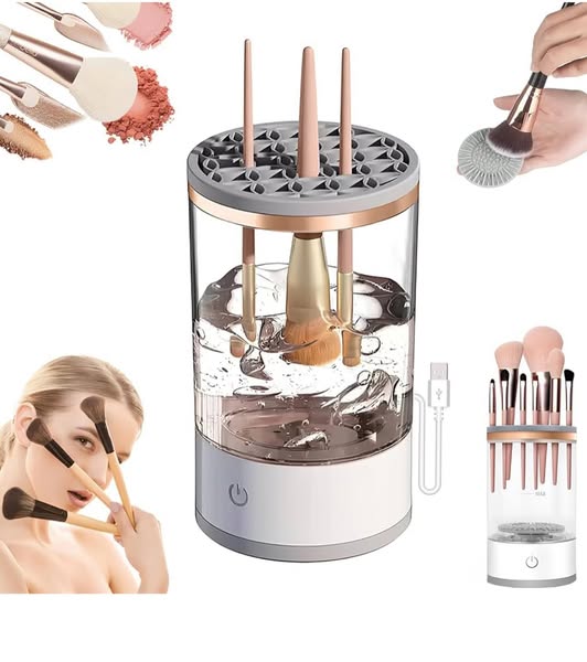 GLOWBRUSH™ – Lavadora Automática Para Brochas De Maquillaje.