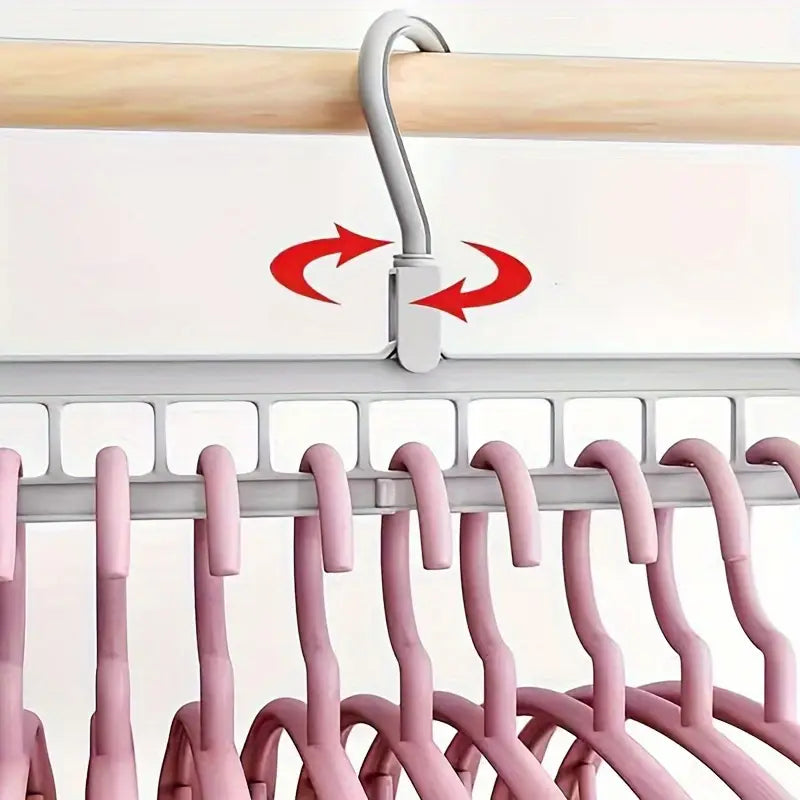 FitSpace™ - Organizador Retráctil para Ropa de Alta Capacidad, Triplica y Organiza tu Clóset.
