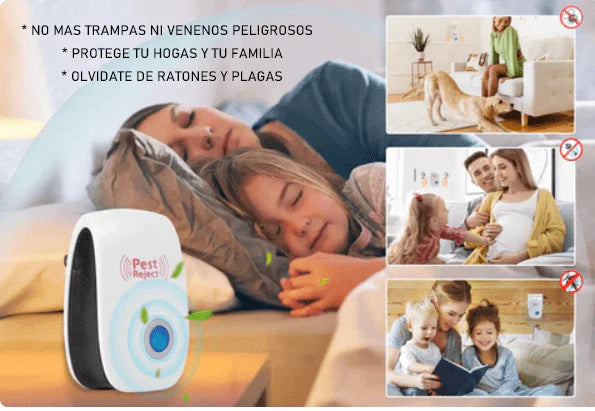 PESTREJECT ™ - Repelente Eléctrico Para Insectos y Ratones.