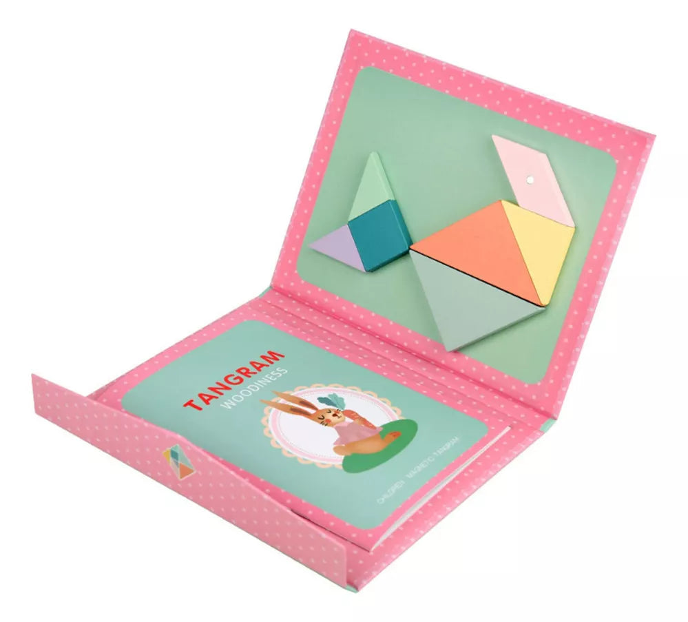 TANGRAM™- Libro Montessori Imantado Rompecabezas.