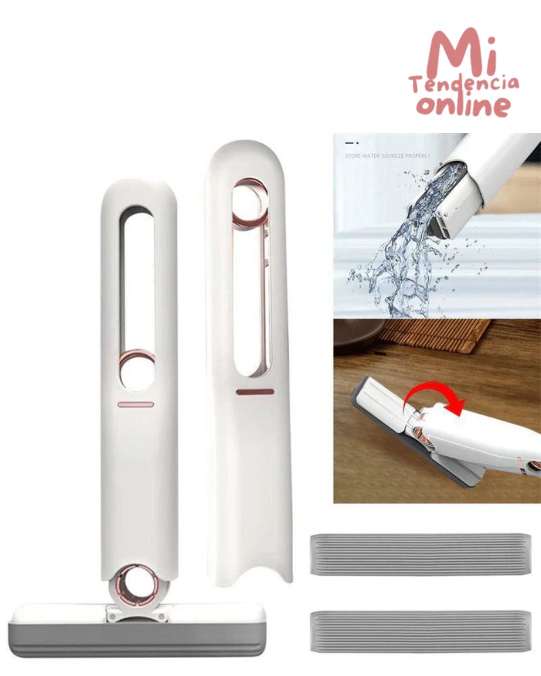 CLEAN MOP ™- Mini Mopa Ultra Absorbente Autoexprim.